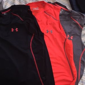 3 under armor tank tops size large fitted
